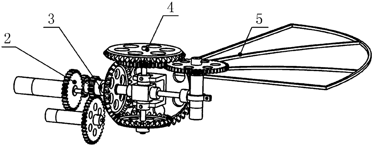 A three-degree-of-freedom flapping wing test rig based on gear transmission