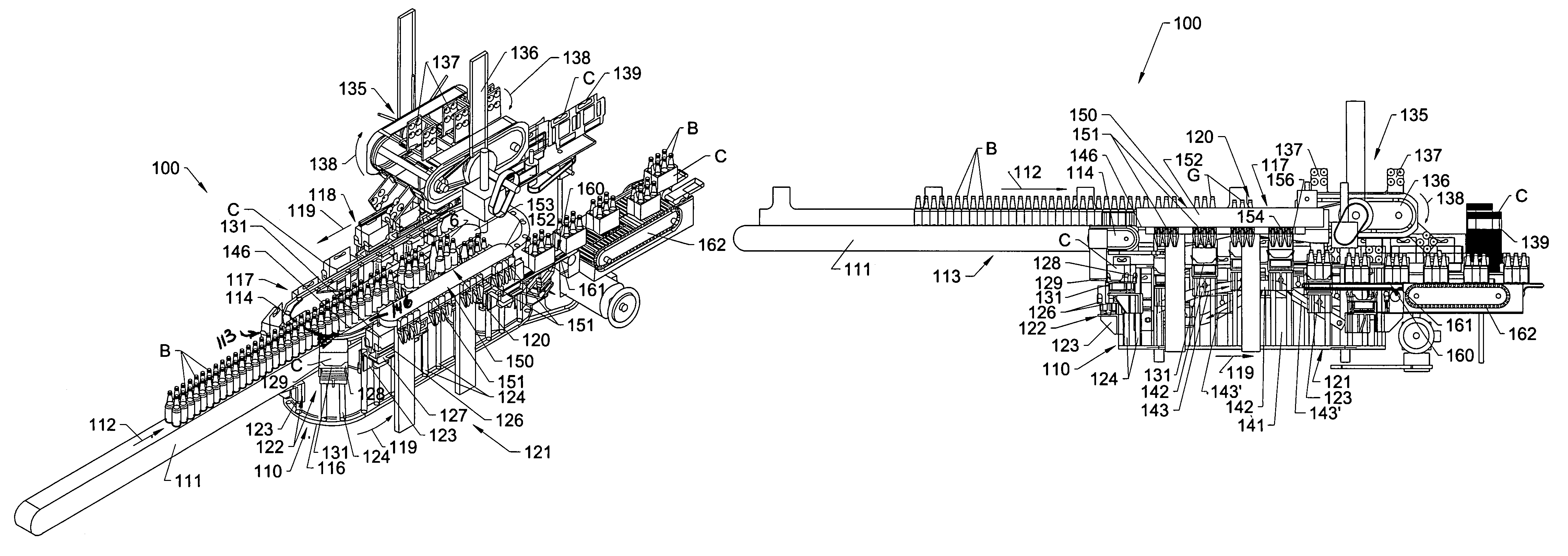 Packaging system having loading carousel