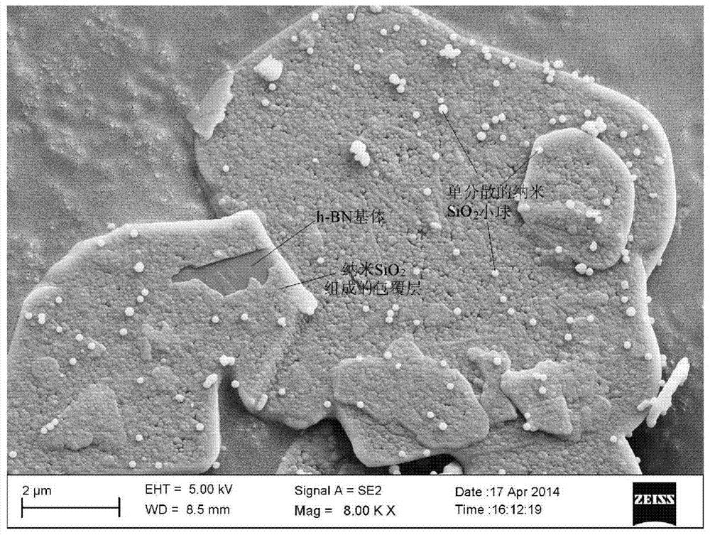 Preparation method of self-lubricating ceramic cutting tool material comprising spherical nanometer silicon dioxide coated hexagonal boron nitride composite powder