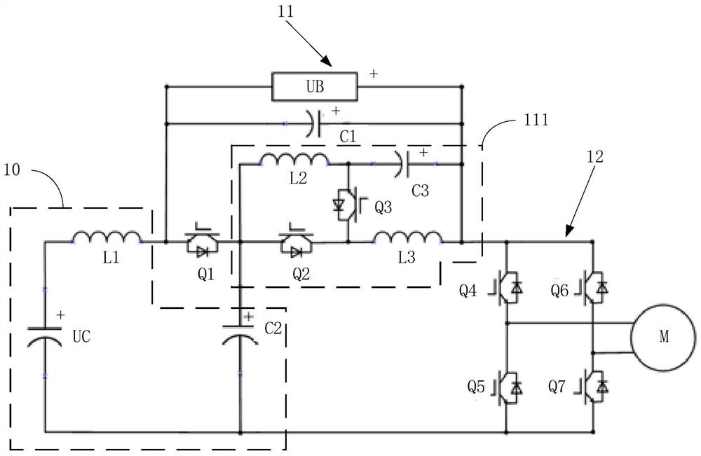 Energy conversion circuit, device, controller of electric locomotive and electric locomotive