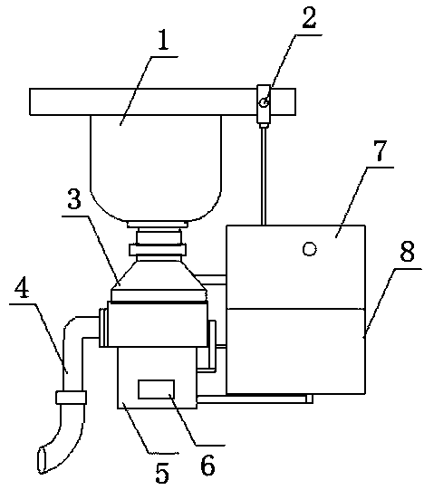 Garbage clearing device for kitchen sewer