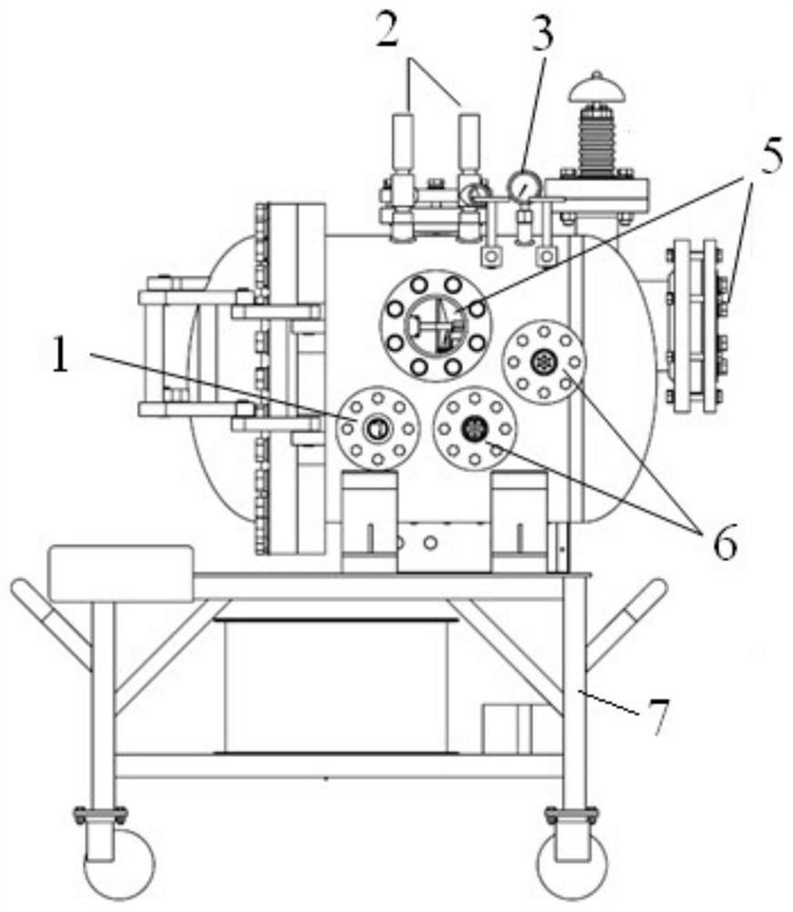 A device and method for simulating and measuring the surface potential of an insulator in a gil