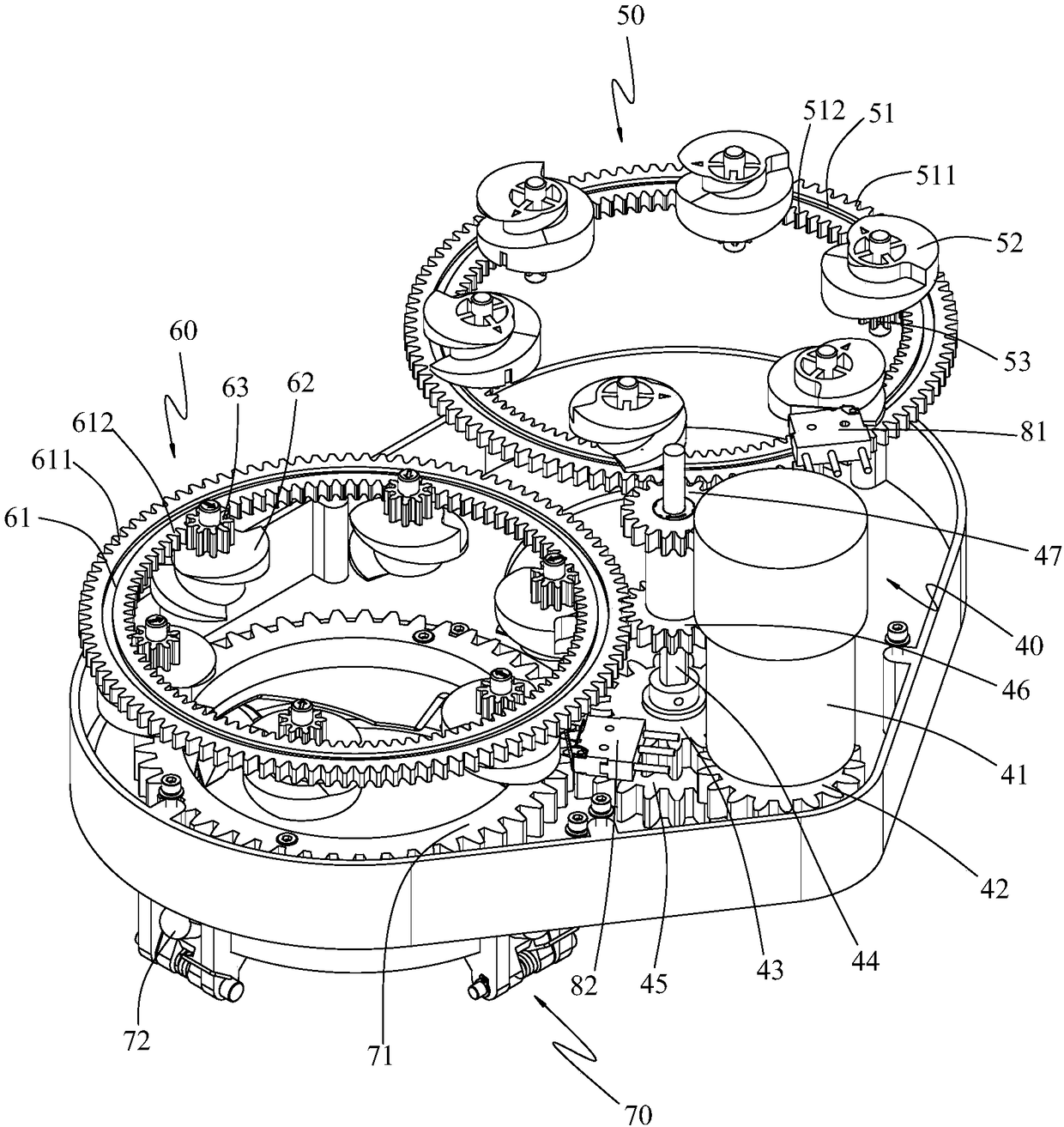 Integrated device capable of automatically separating cups and lids and pressing lids and beverage vending machine