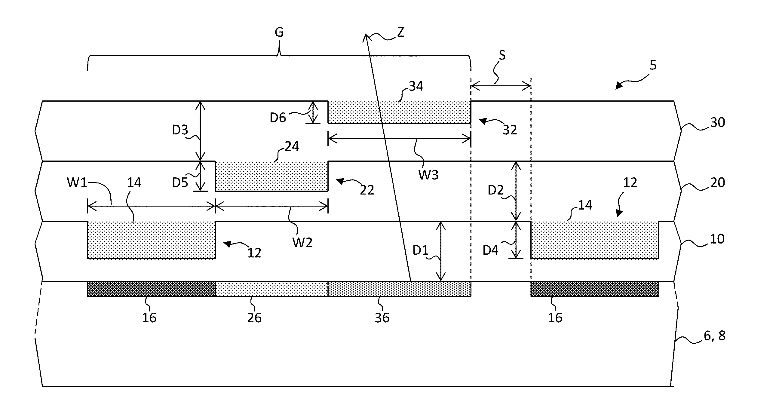 Ribbed large-format imprinted structure