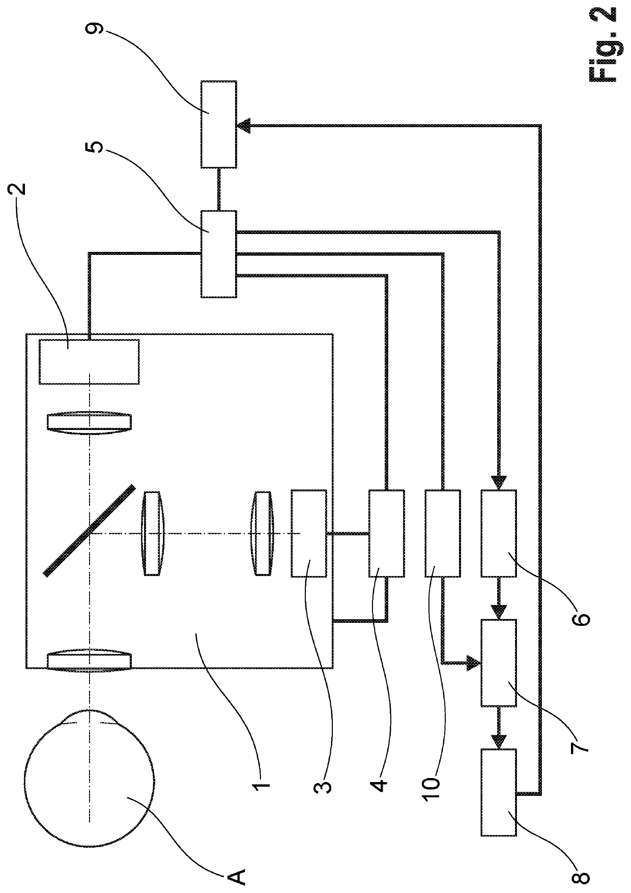 Method and Device for Examining the Neurovascular Coupling at the Eye of a Patient