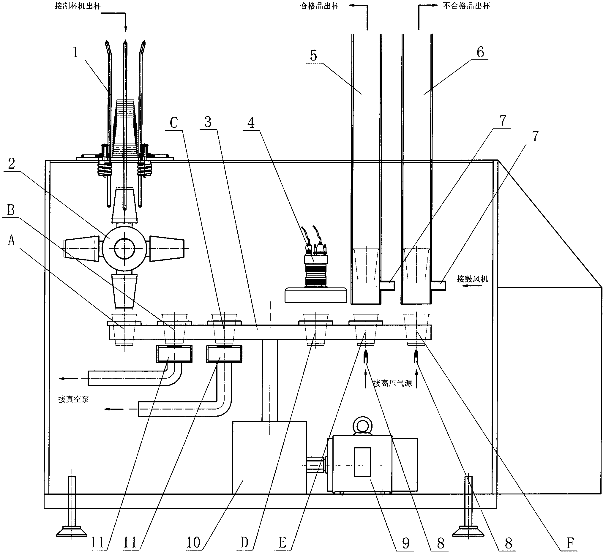 Paper cup detector