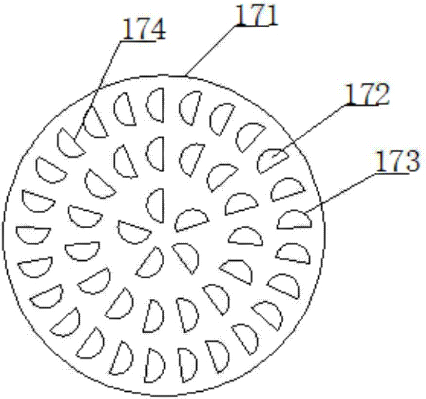 Scattering device for powder object caking