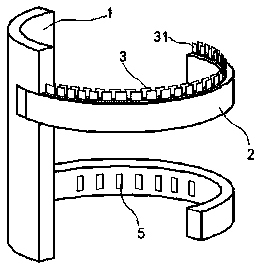 Logging machine delimbing device