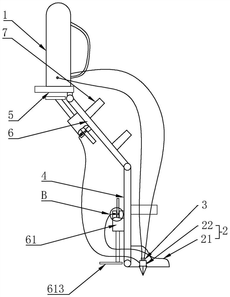 Backpack auxiliary sowing device