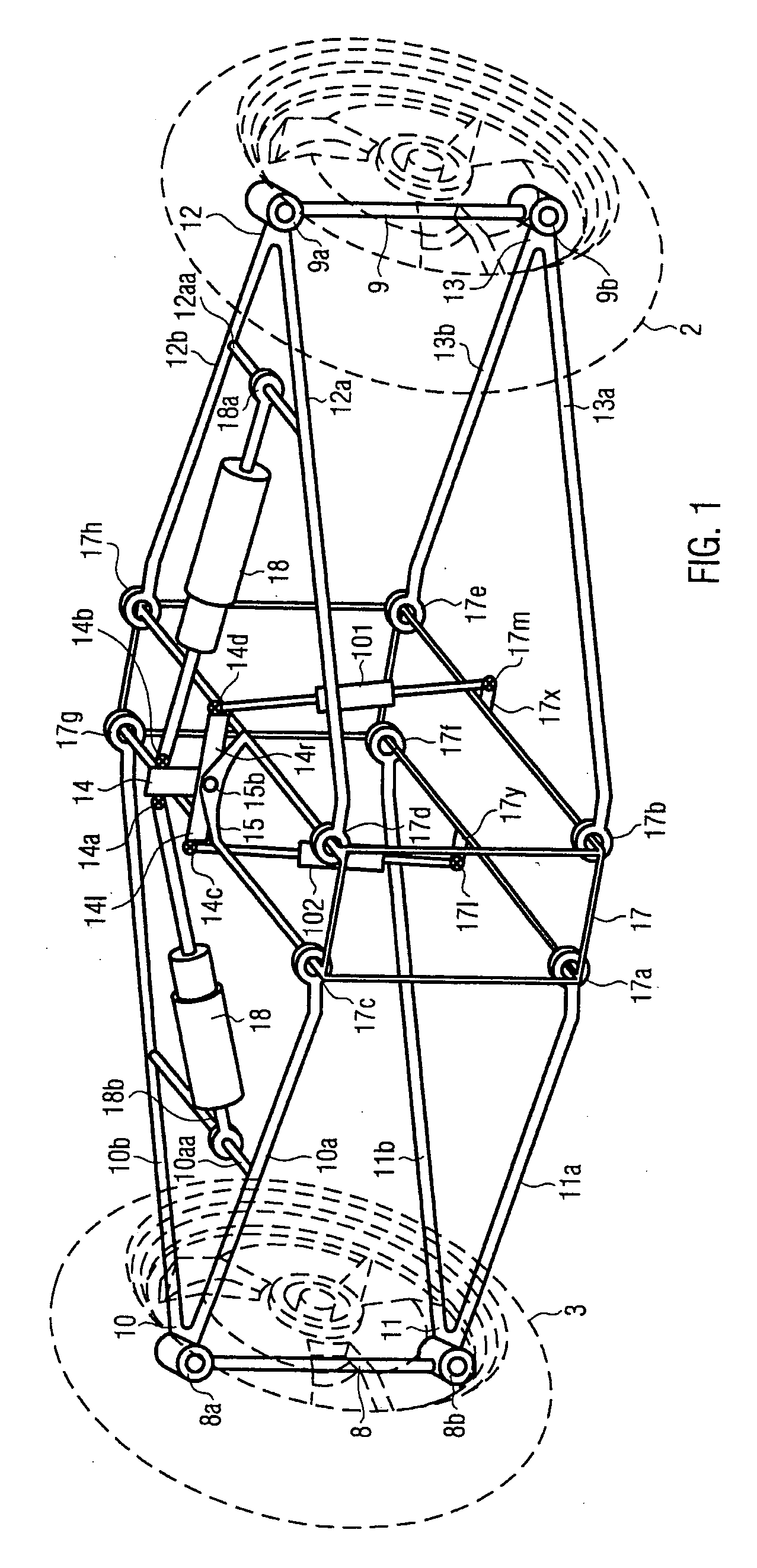 Suspension tilting module for a wheeled vehicle and a wheeled vehicle equipped with said suspension tilting module