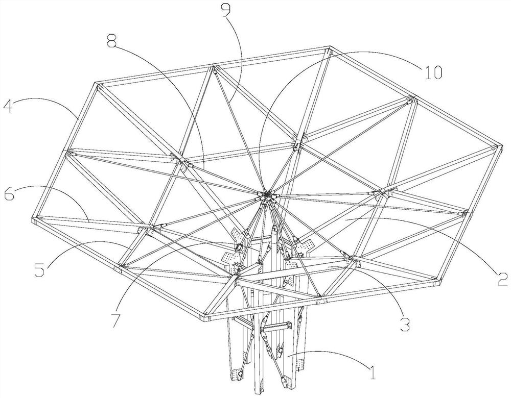 Umbrella-shaped building structure