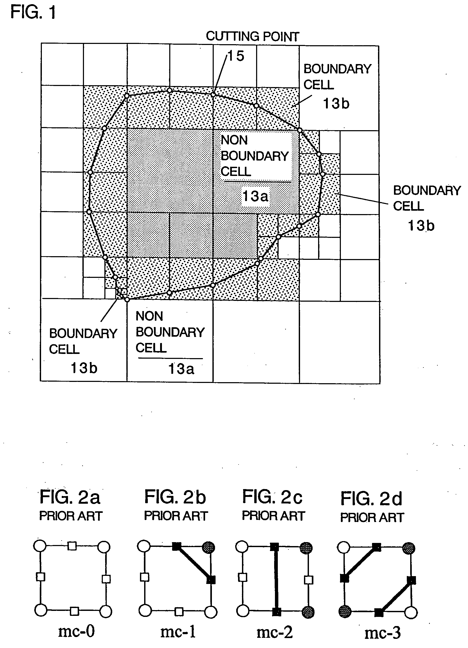 Method and program for converting boundary data into cell inner shape data