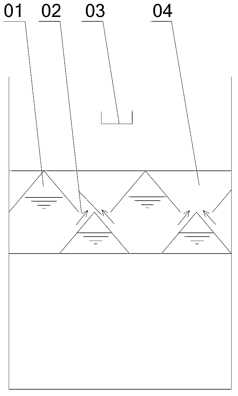 Precipitation device for three-phase sewage separation