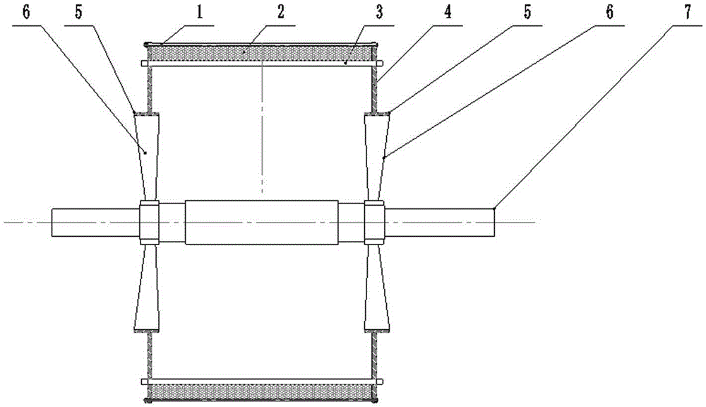 Horizontal-type dual-inlet pressurization rotating packing bed