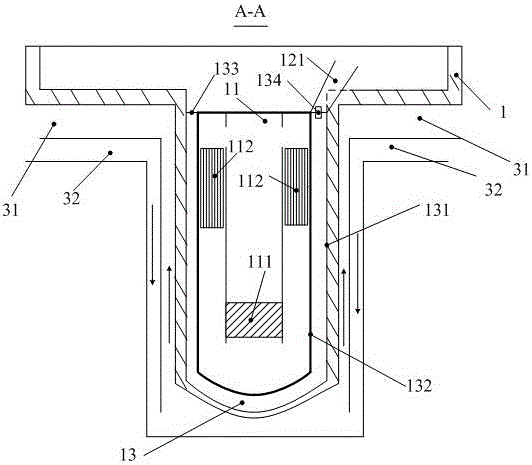 Reactor with passive reactor core waste heat emission function