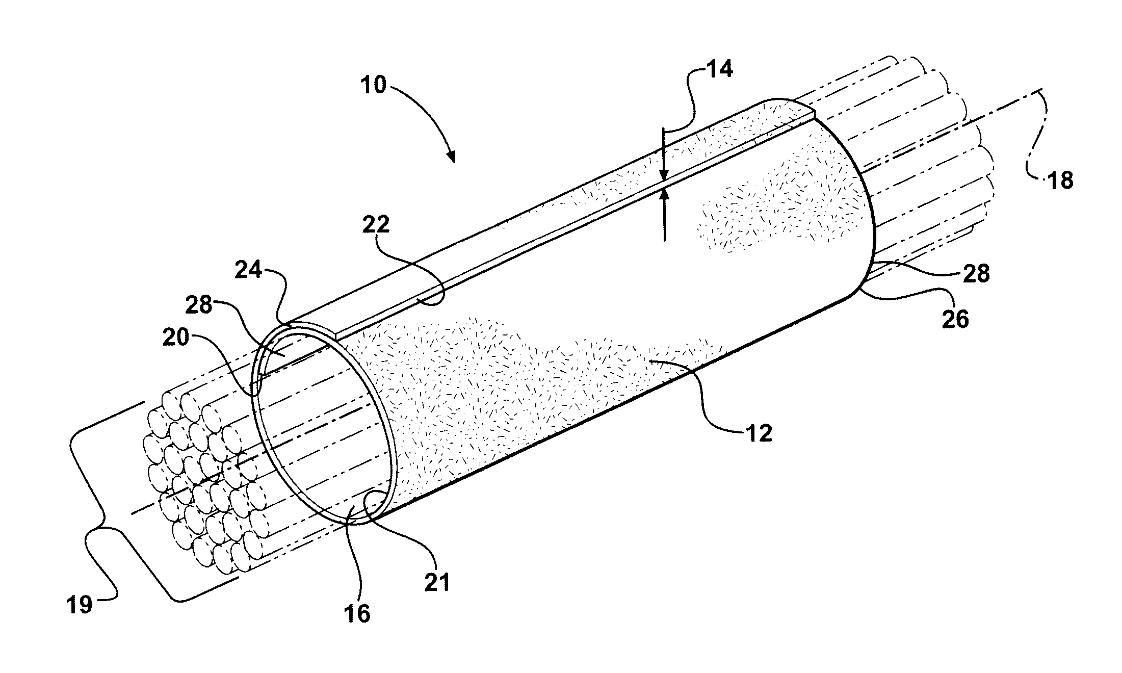 Non-woven self-wrapping acoustic sleeve and method of construction thereof