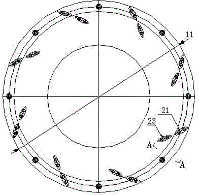 Radiating type collector ring and application thereof