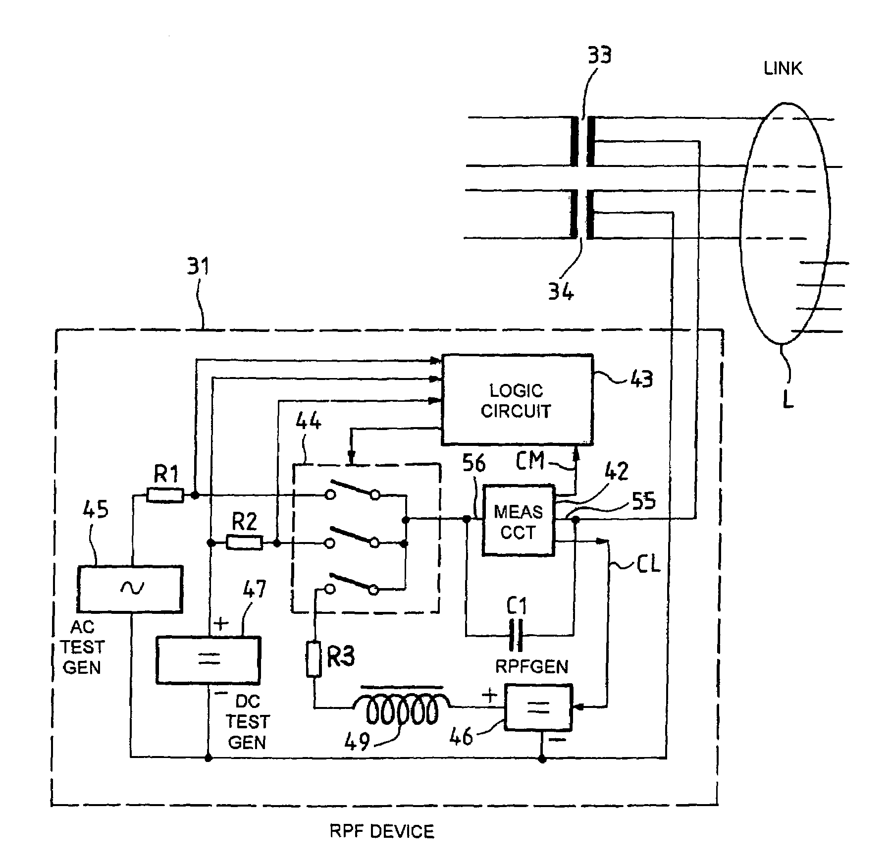 Device for remote power feeding a terminal in a telecommunication network, and a concentrator and a repreater including the device