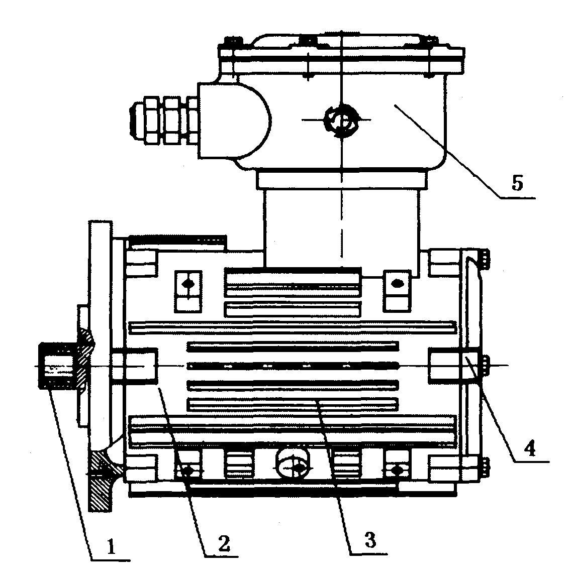 Explosion proof type three phase alternating current asynchronous motor used for electric automobile