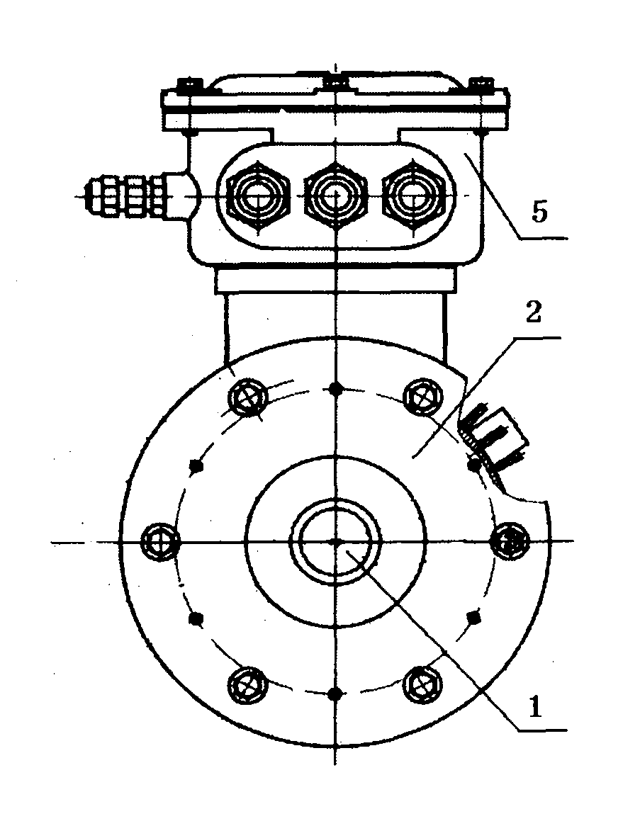 Explosion proof type three phase alternating current asynchronous motor used for electric automobile