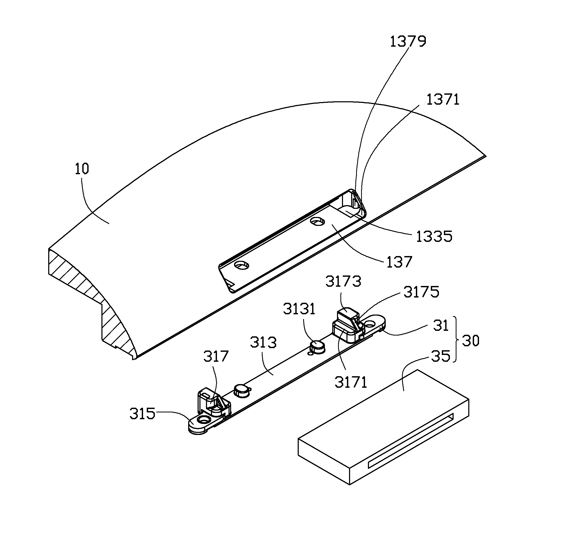 Electronic device with connecting assemblies