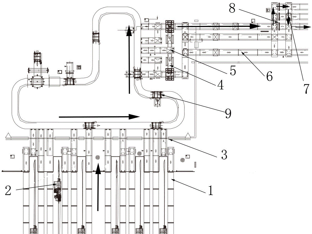 Method for making wrong cigarette packet return to warehouse automatically