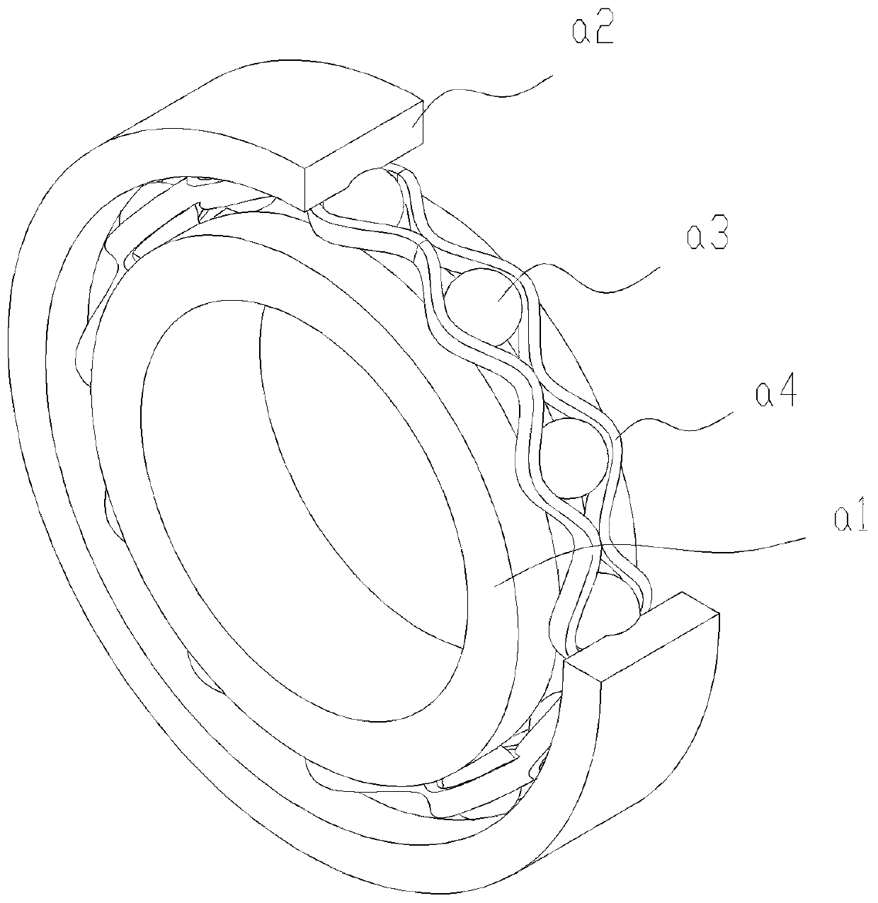 Amorphous vertical type shaft bearing