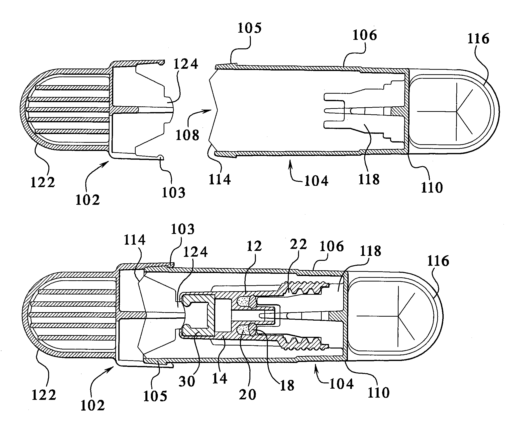 Enclosure with cam action snap release