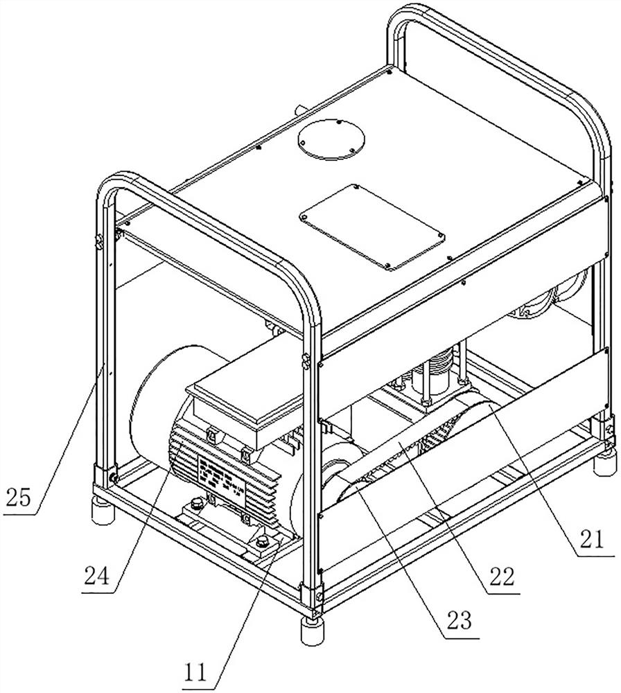 Portable completely-oil-free gas supercharger