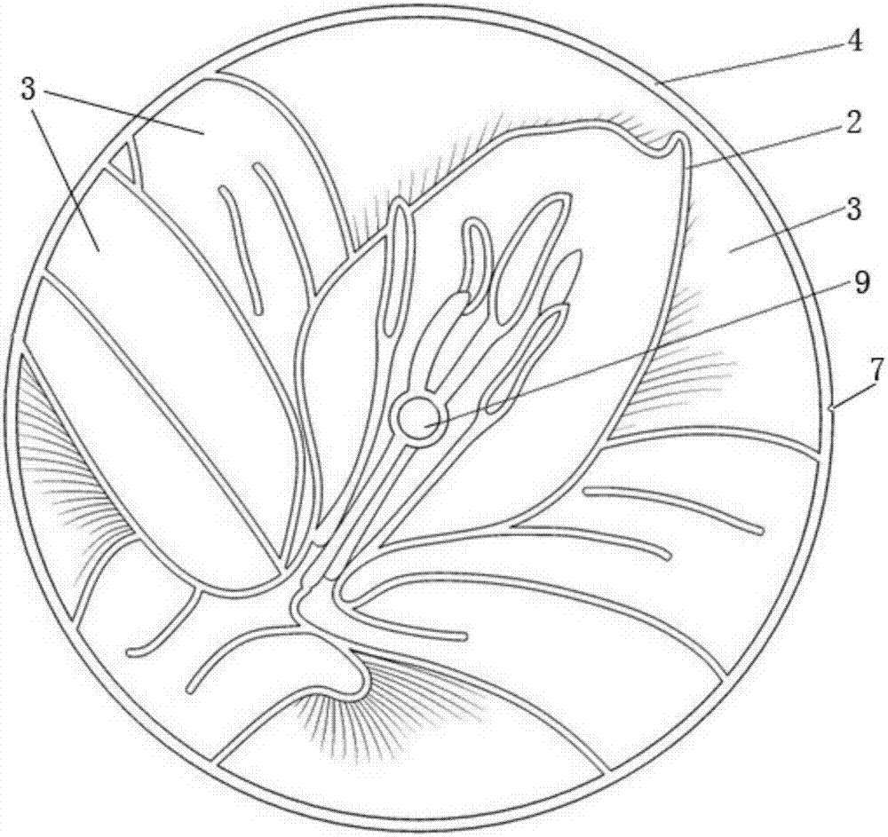 Filigree-simulating enamel dial plate and production method thereof