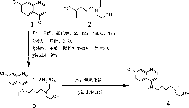 Industrial preparation method of hydroxychloroquine sulfate