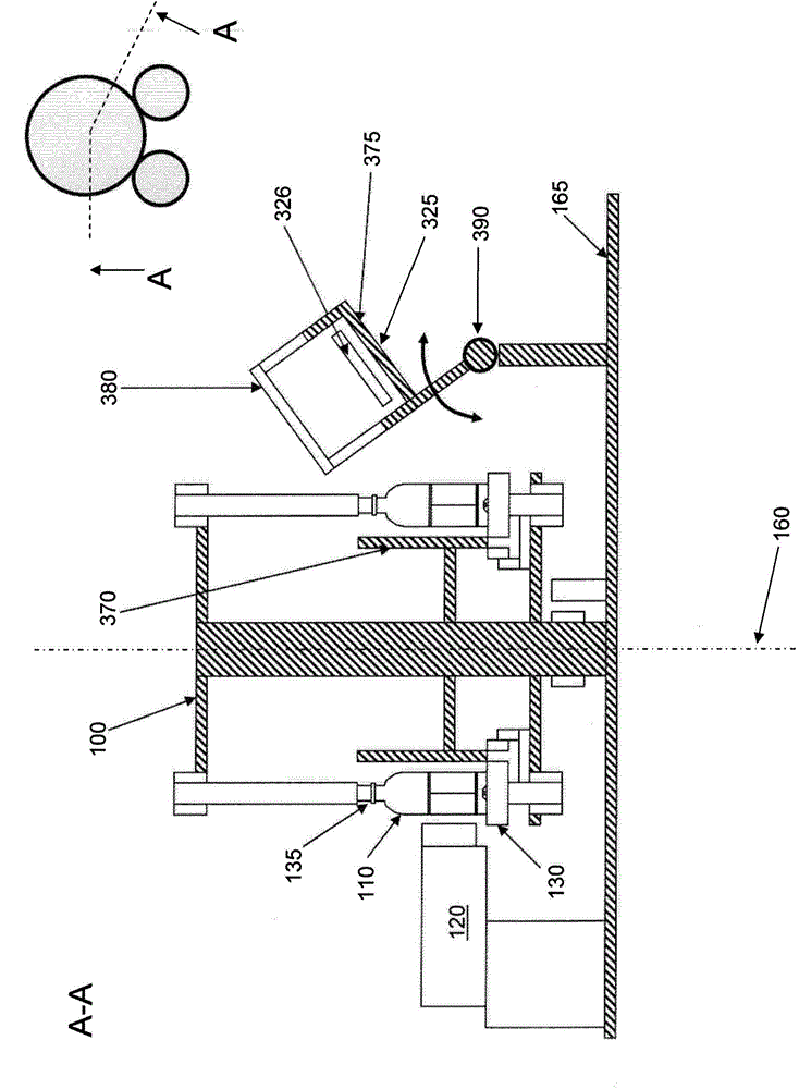 Device for printing on containers