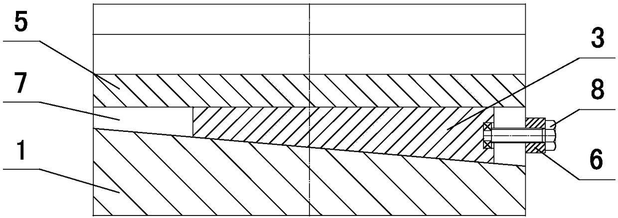 Adjustable template used for production of resin tile