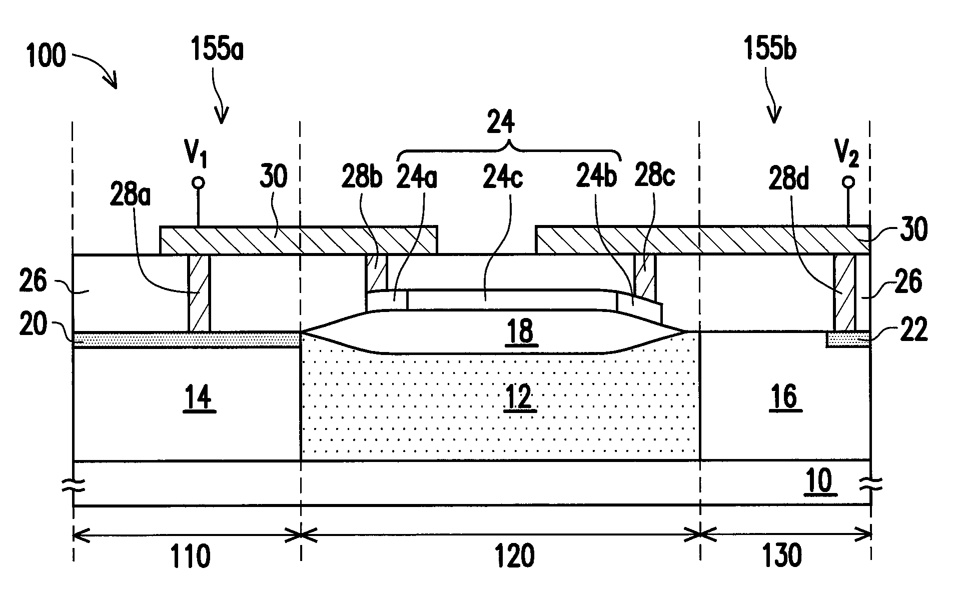 Semiconductor device and method of operating the same and structure for suppressing current leakage