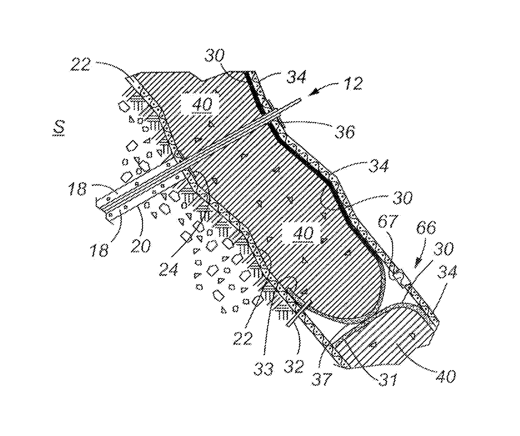 System and method for soil stabilization of sloping surface