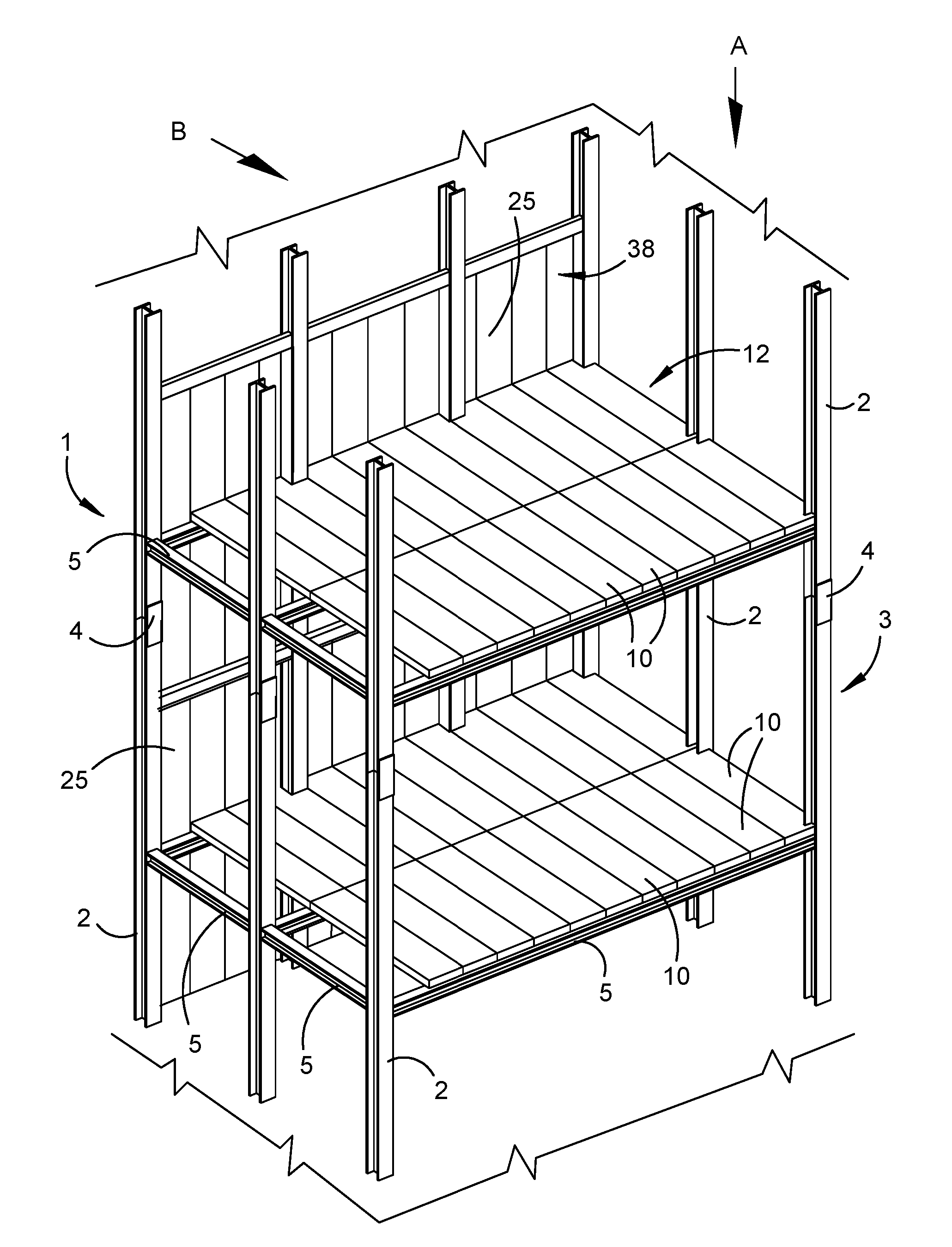 Methods, systems and components for multi-storey building construction