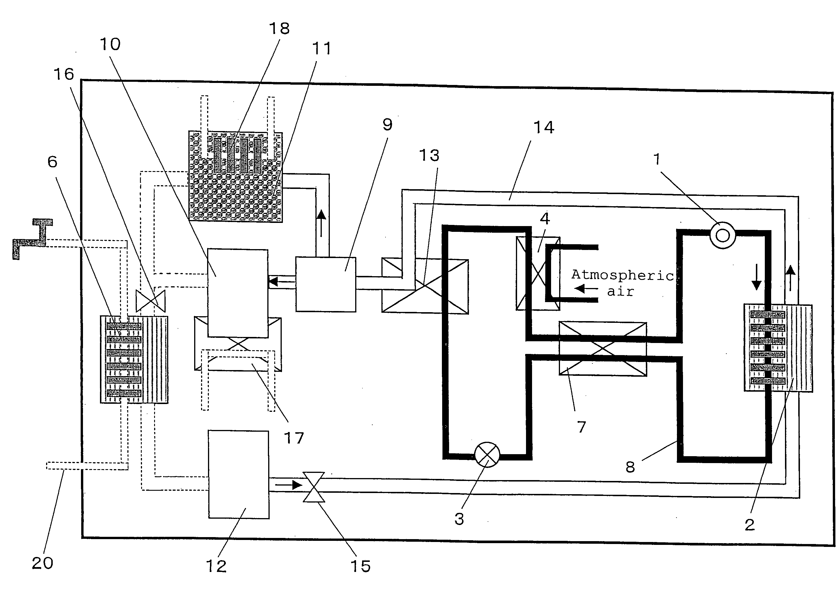 Regenerative heat pump system