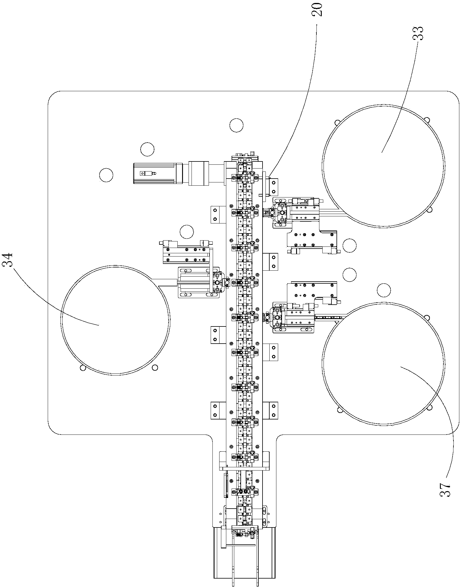 Automatic spare part stringing system of optical fiber connector