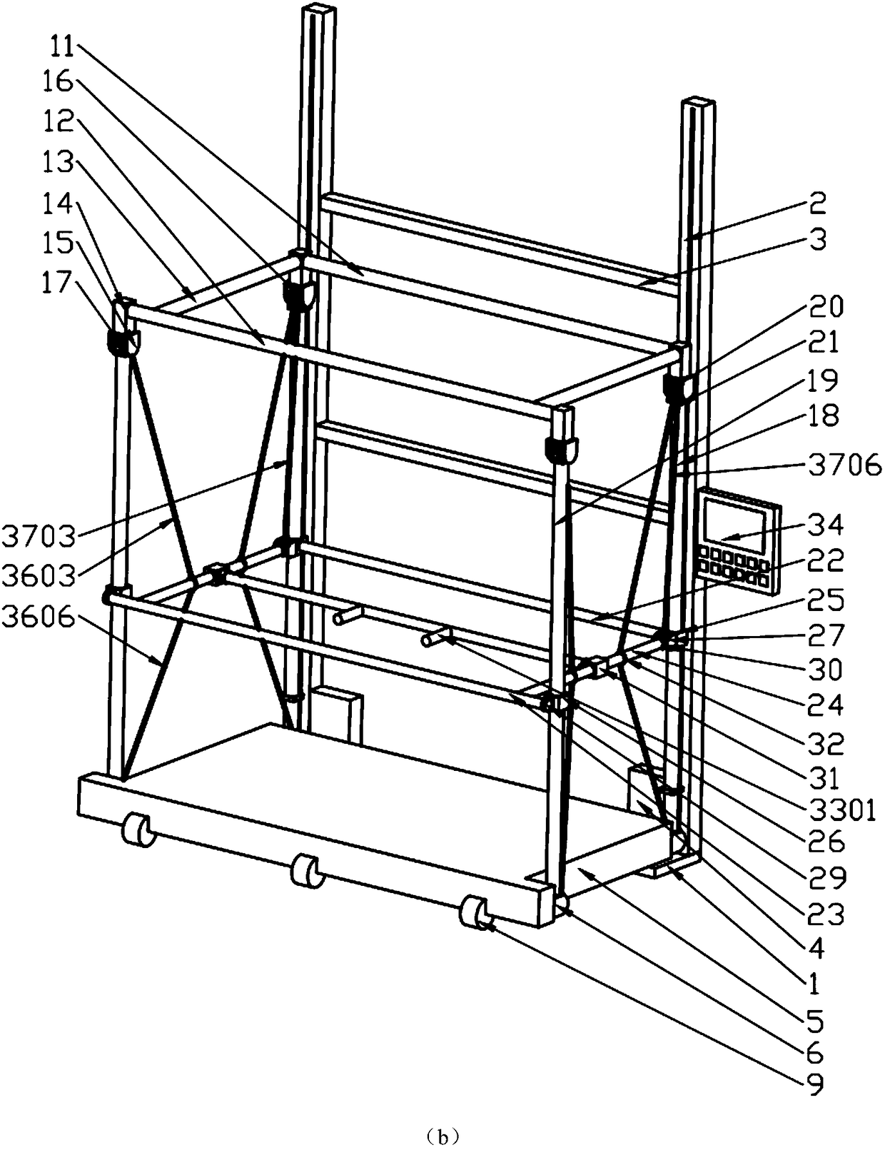 Rope-driven foldable multifunctional body-building device