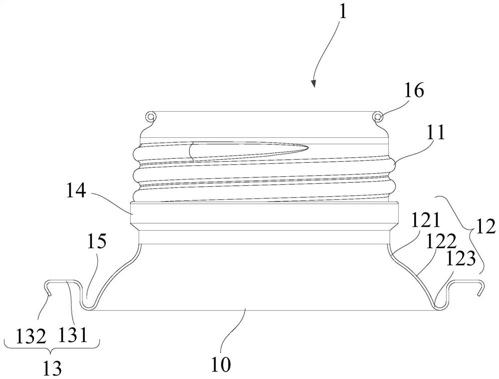 Metal screw cap, zip-top can and manufacturing method of metal screw cap