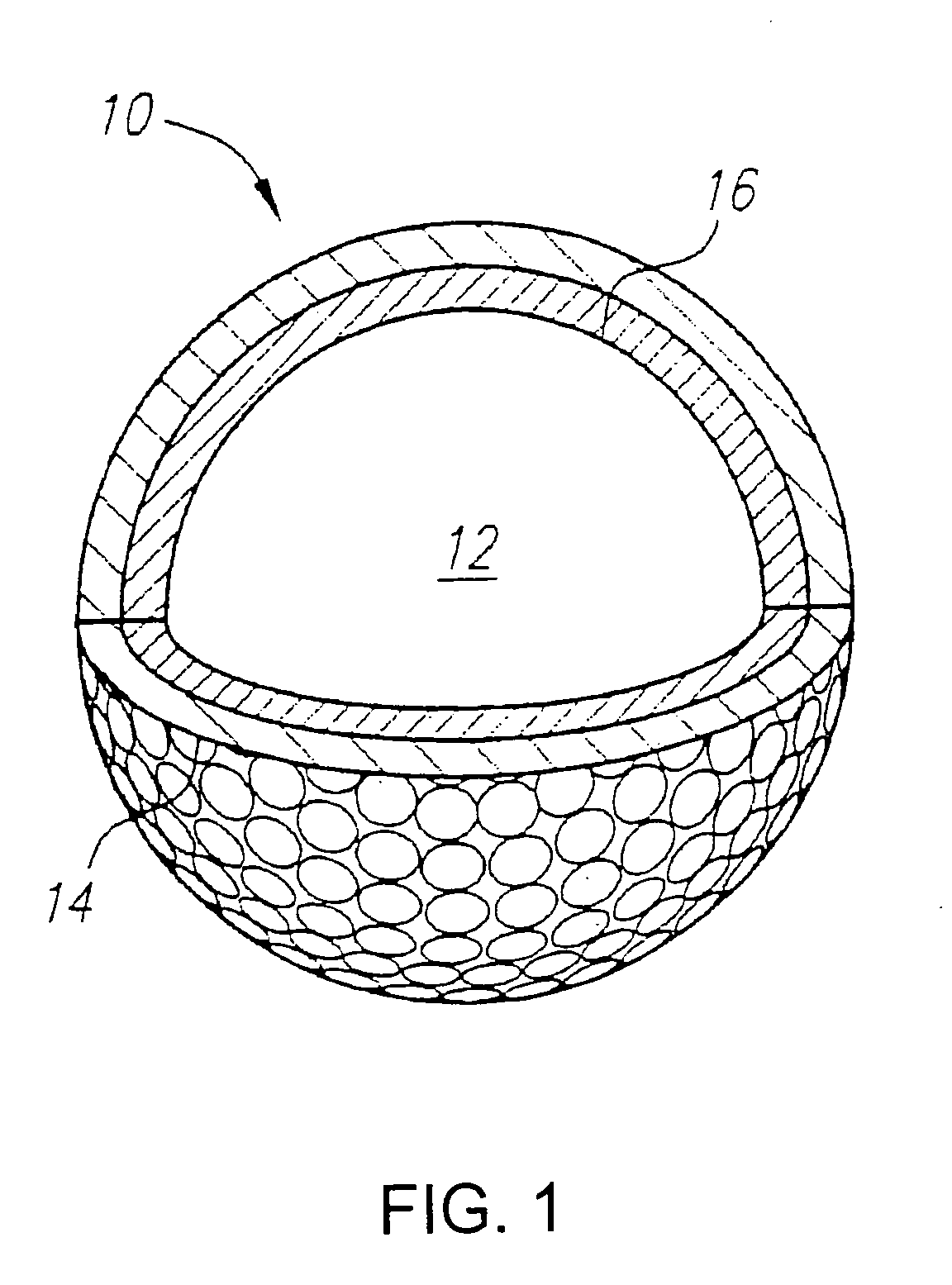 Golf ball with high coefficient of restitution