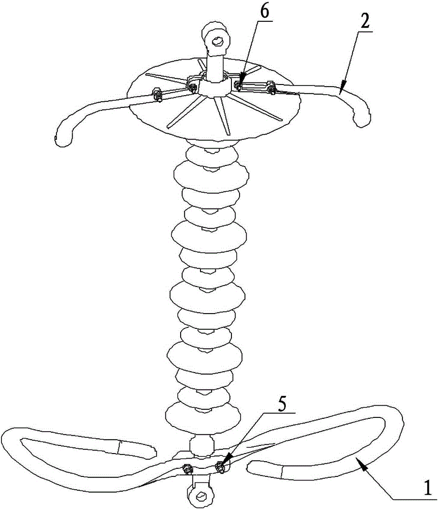 A discharge gap device with pressure equalizing ring