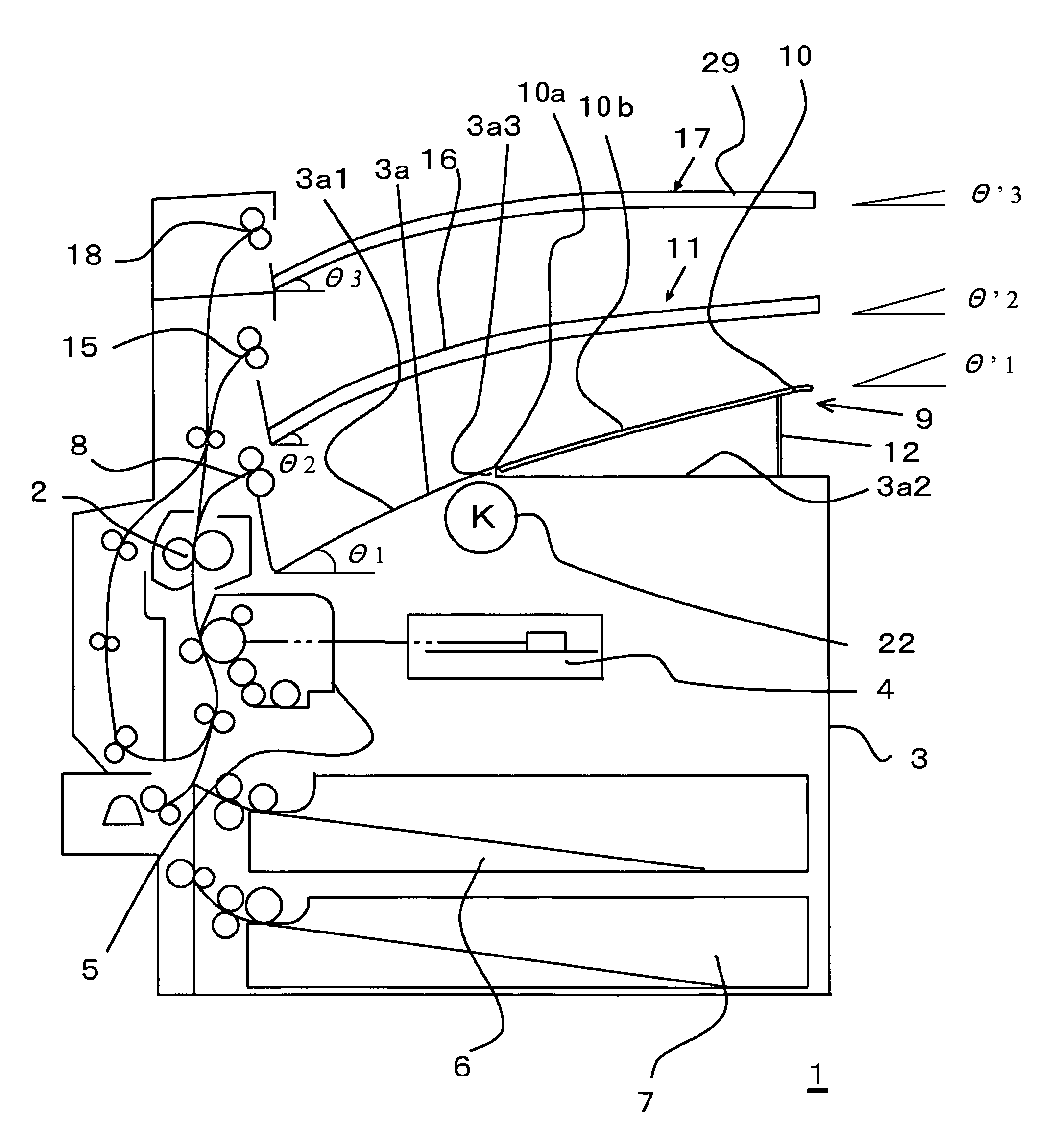 Image-forming apparatus and multiple sheet curl correcting sheet-receiving units