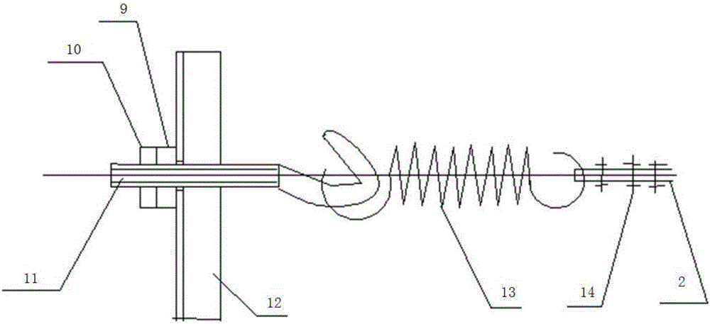 Method and device for measuring downward deflection of middle section of crane jib online in real time