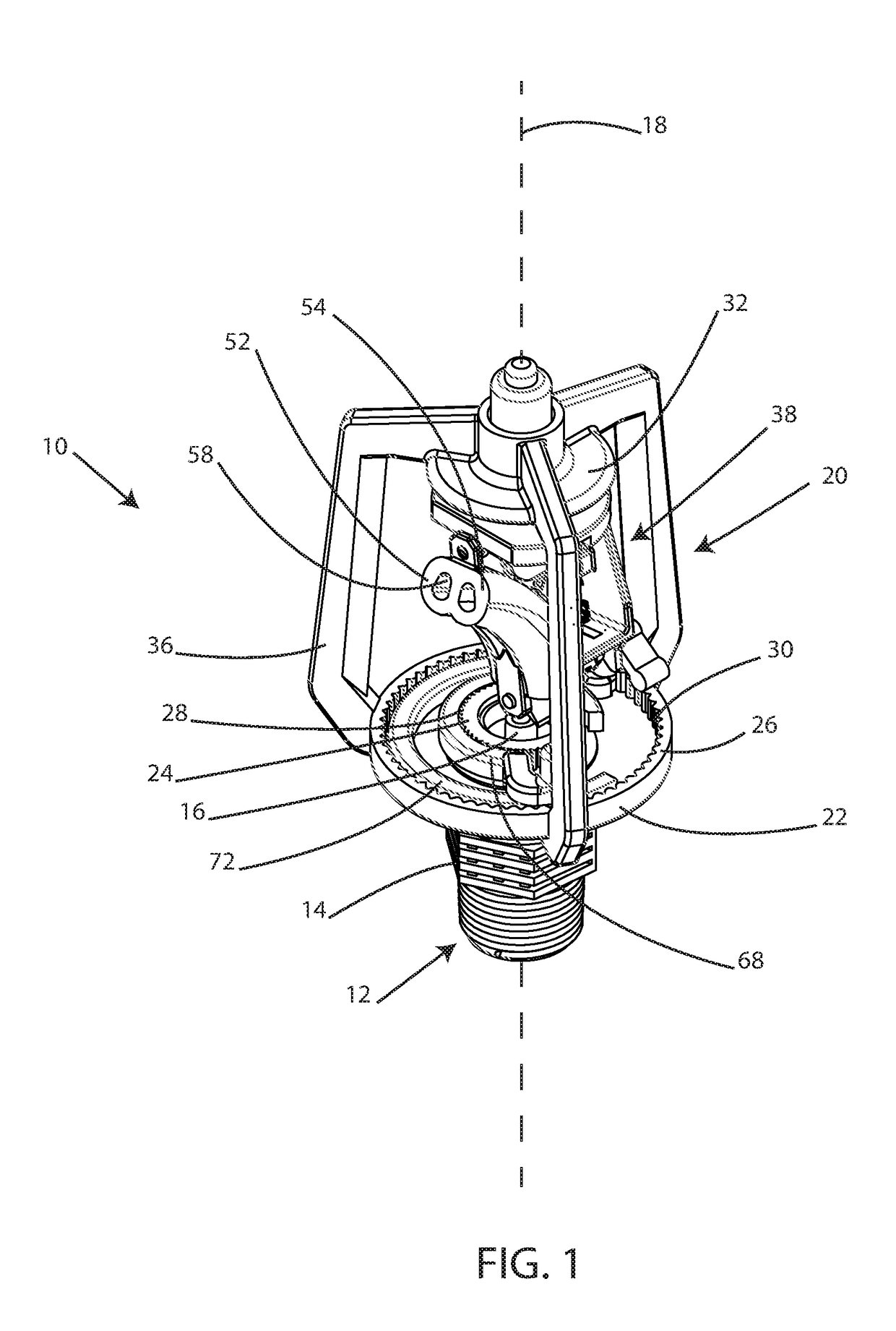 Rudder directed tube delivery sprinkler head