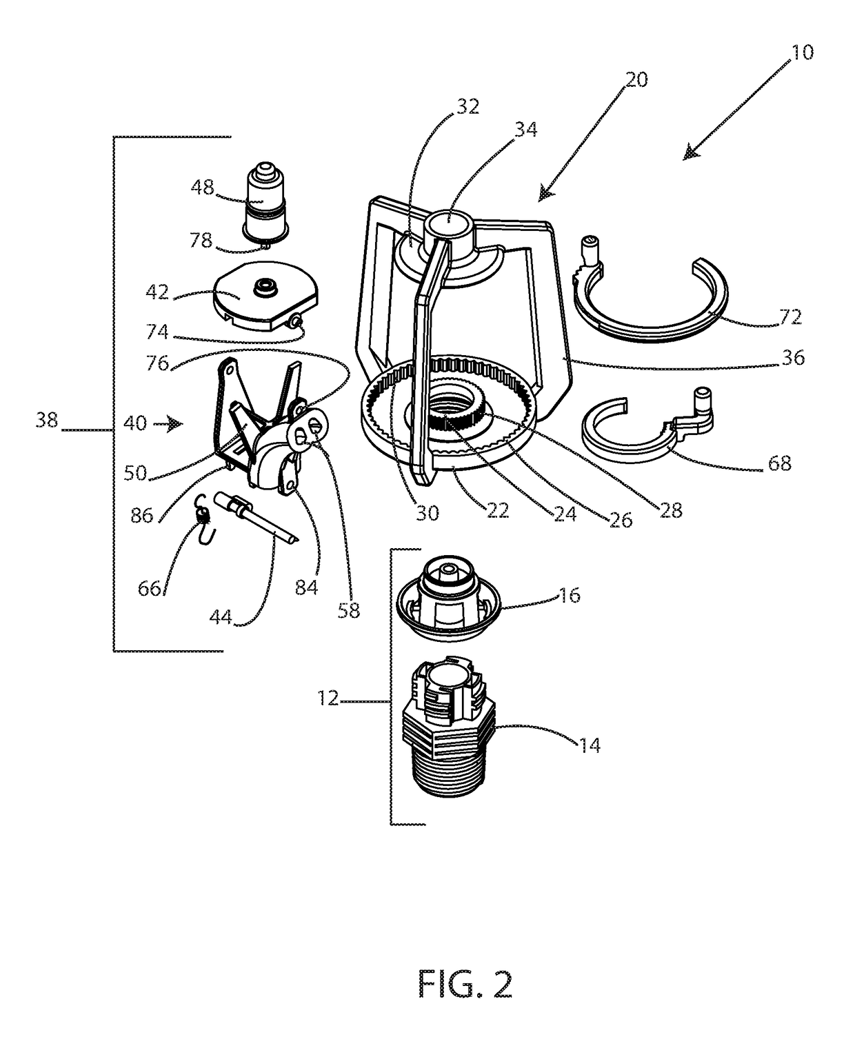 Rudder directed tube delivery sprinkler head