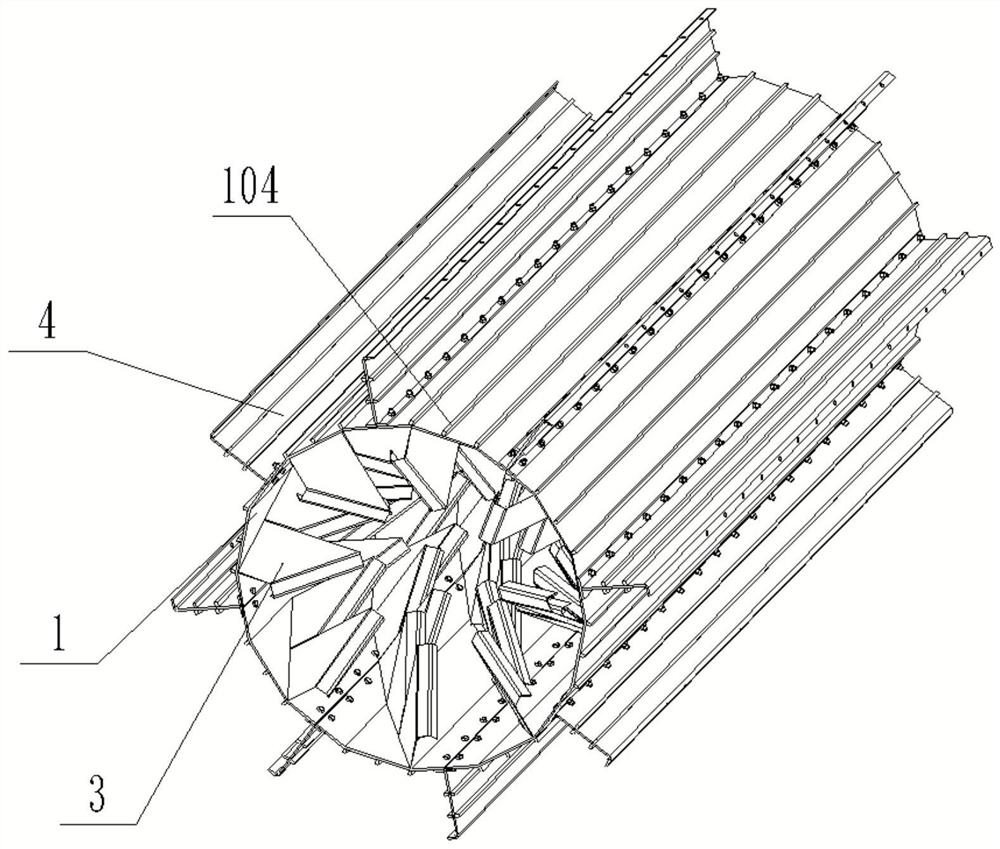 Polygonal inner cylinder and three-return-stroke sand dryer with same