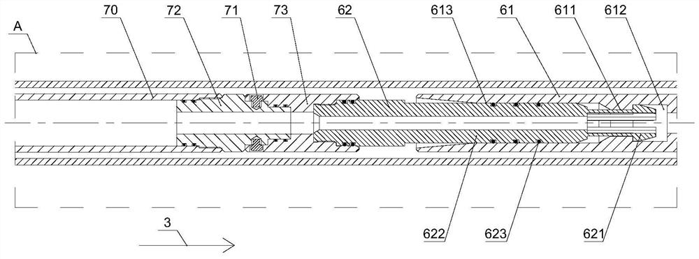 Hydraulic jet drilling pipe column and hydraulic jet drilling method