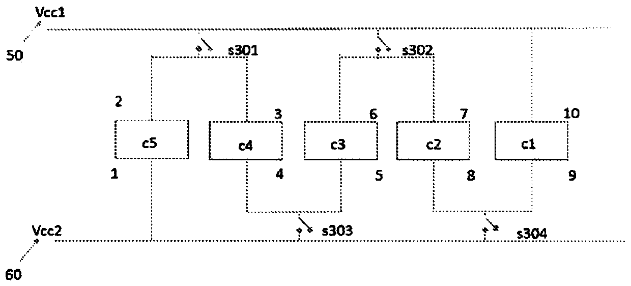 An electrical machine with a stator having multiple sections winding coil and switch combinations