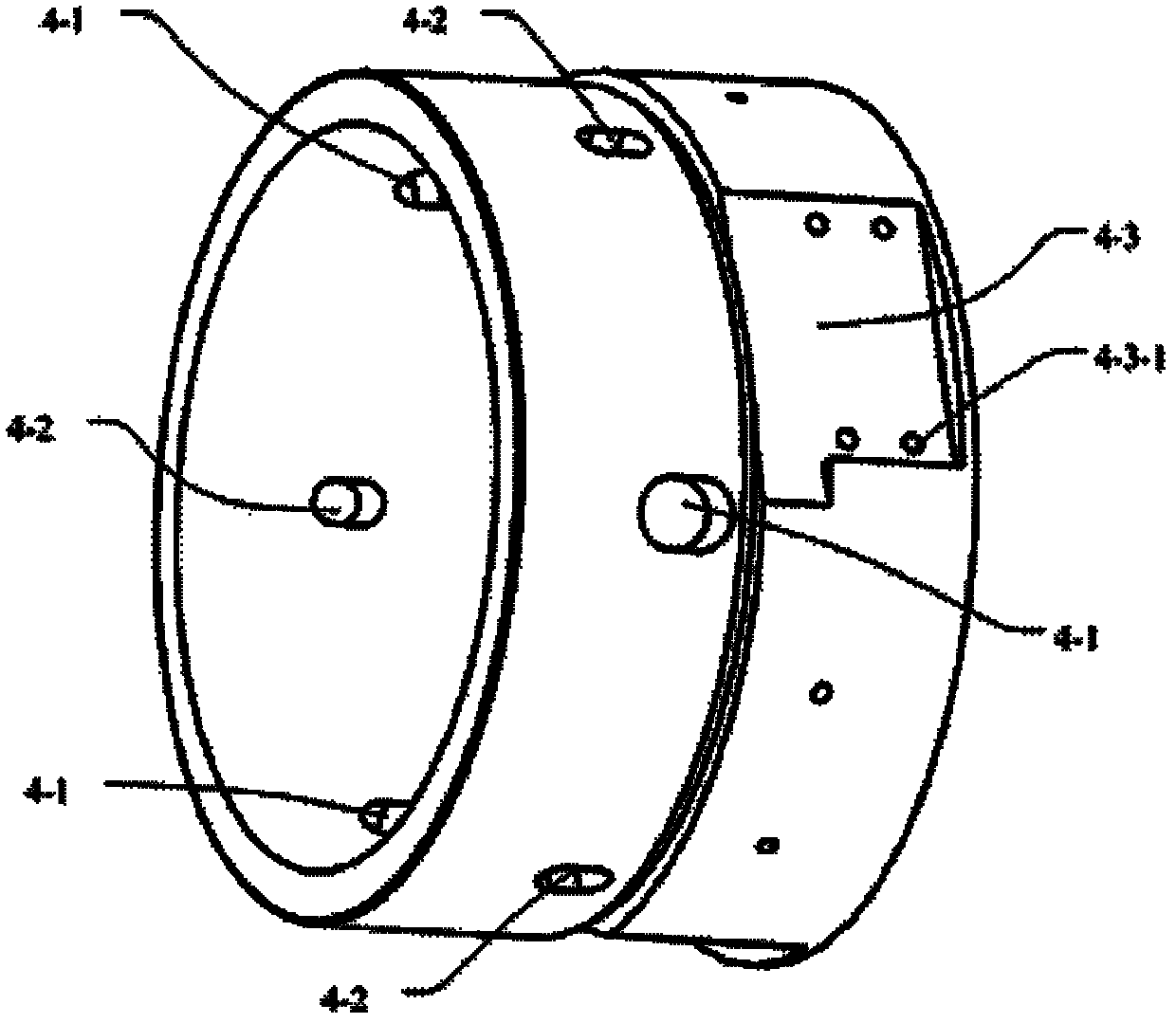 Optical element axial adjusting device with aligning function